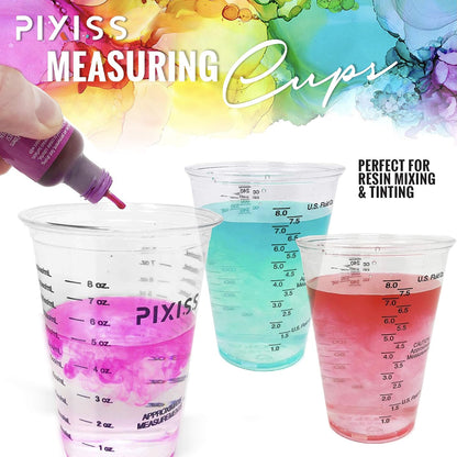 Disposable Epoxy Resin Mixing Cups with Measurements (20-Pack) Mixing Cups for Epoxy Resin, Epoxy Mixing Containers, Epoxy Cups For Epoxy Measuring Cups - 20 Resin Mixing Sticks