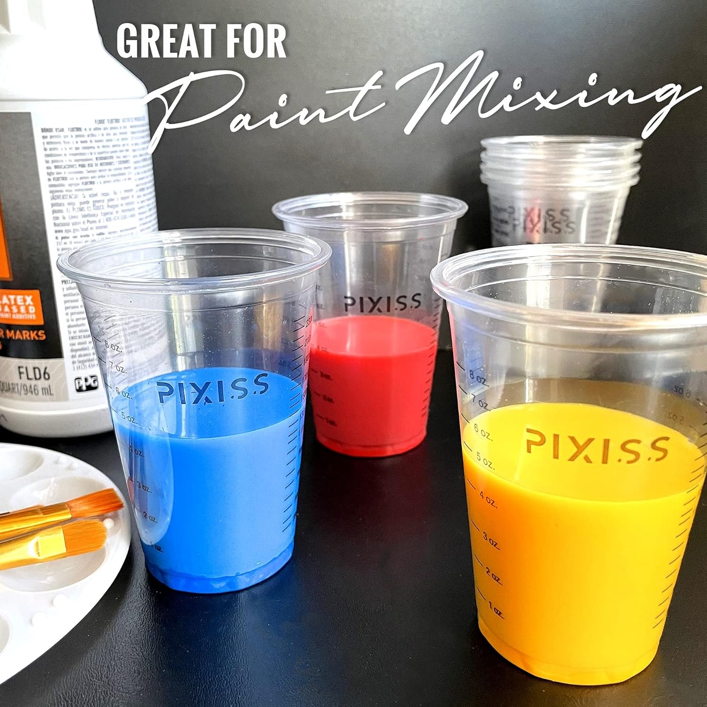 Disposable Epoxy Resin Mixing Cups with Measurements (20-Pack) Mixing Cups for Epoxy Resin, Epoxy Mixing Containers, Epoxy Cups For Epoxy Measuring Cups - 20 Resin Mixing Sticks