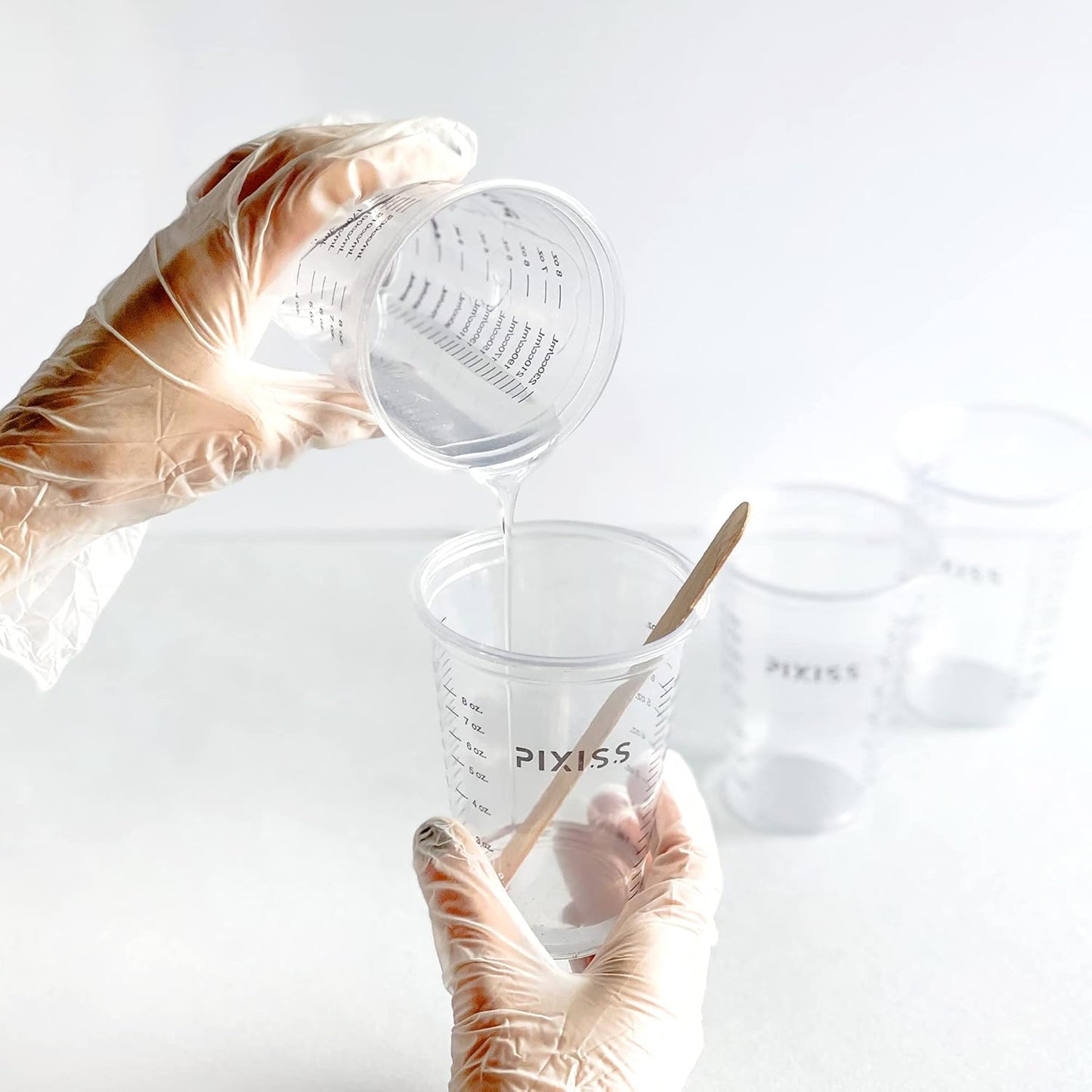 Disposable Epoxy Resin Mixing Cups with Measurements (20-Pack) Mixing Cups for Epoxy Resin, Epoxy Mixing Containers, Epoxy Cups For Epoxy Measuring Cups - 20 Resin Mixing Sticks