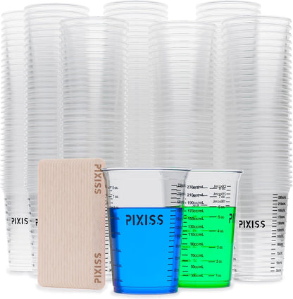 Disposable Epoxy Resin Mixing Cups with Measurements (20-Pack) Mixing Cups for Epoxy Resin, Epoxy Mixing Containers, Epoxy Cups For Epoxy Measuring Cups - 20 Resin Mixing Sticks
