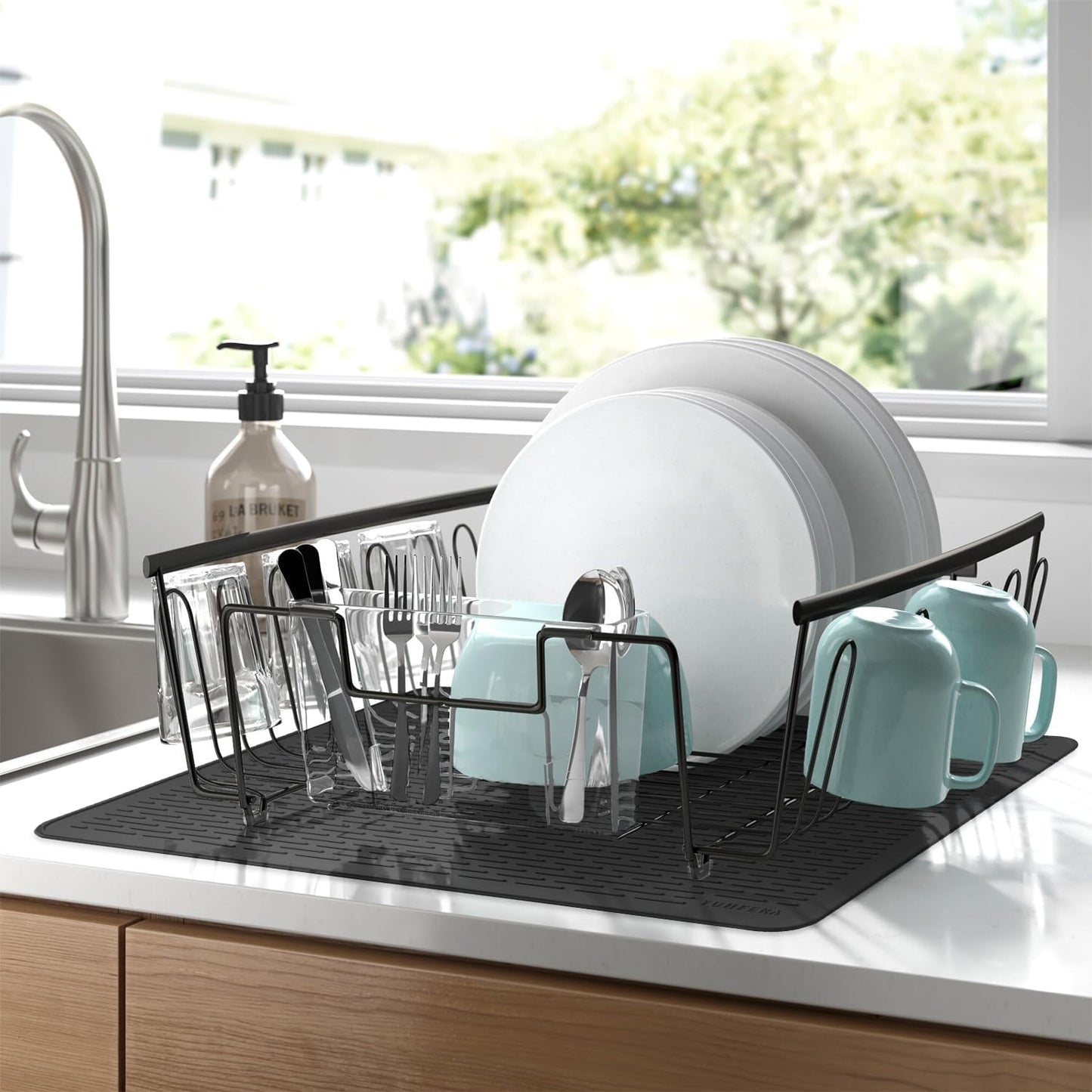 Stove Top Cover for Electric Stove - Silicone Stove Mat for Glass Top, Glass Cooktop Protector, XL Dish Drying Mats for Kitchen,Oven Covers for Electric Stove (Black,30 x 21)