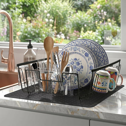 Stove Top Cover for Electric Stove - Silicone Stove Mat for Glass Top, Glass Cooktop Protector, XL Dish Drying Mats for Kitchen,Oven Covers for Electric Stove (Black,30 x 21)