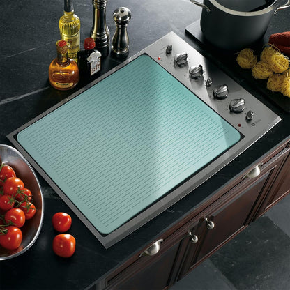 Stove Top Cover for Electric Stove - Silicone Stove Mat for Glass Top, Glass Cooktop Protector, XL Dish Drying Mats for Kitchen,Oven Covers for Electric Stove (Black,30 x 21)
