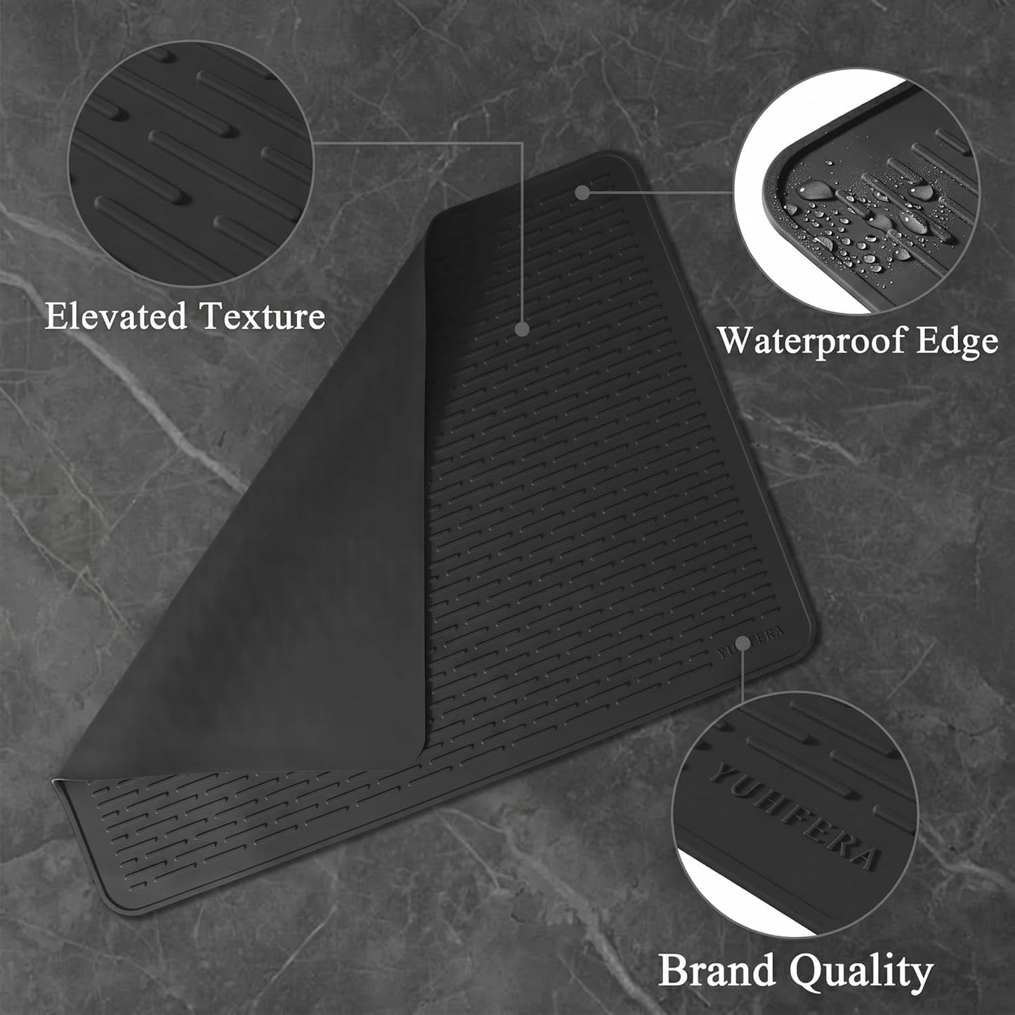 Stove Top Cover for Electric Stove - Silicone Stove Mat for Glass Top, Glass Cooktop Protector, XL Dish Drying Mats for Kitchen,Oven Covers for Electric Stove (Black,30 x 21)