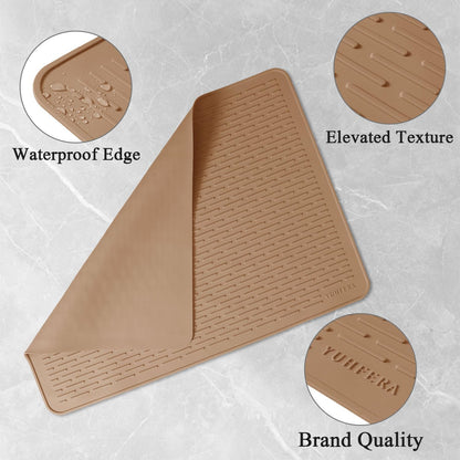 Stove Top Cover for Electric Stove - Silicone Stove Mat for Glass Top, Glass Cooktop Protector, XL Dish Drying Mats for Kitchen,Oven Covers for Electric Stove (Black,30 x 21)