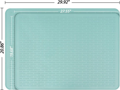 Stove Top Cover for Electric Stove - Silicone Stove Mat for Glass Top, Glass Cooktop Protector, XL Dish Drying Mats for Kitchen,Oven Covers for Electric Stove (Black,30 x 21)