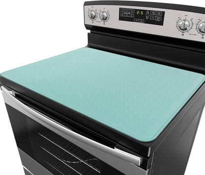 Stove Top Cover for Electric Stove - Silicone Stove Mat for Glass Top, Glass Cooktop Protector, XL Dish Drying Mats for Kitchen,Oven Covers for Electric Stove (Black,30 x 21)