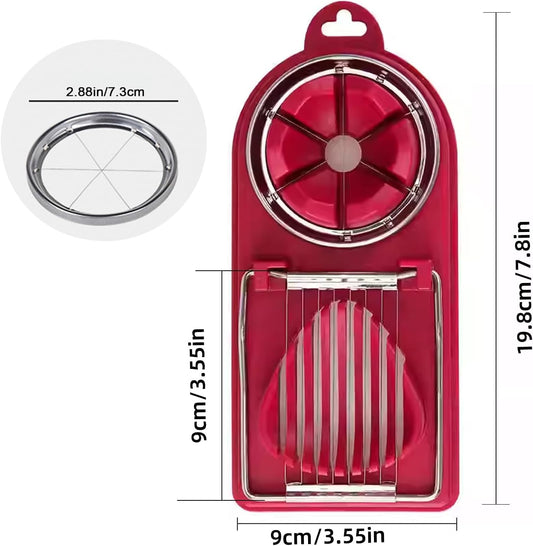 2 in 1 Egg Slicer for Hard Boiled Eggs, Strawberryry Tomato (1PC)