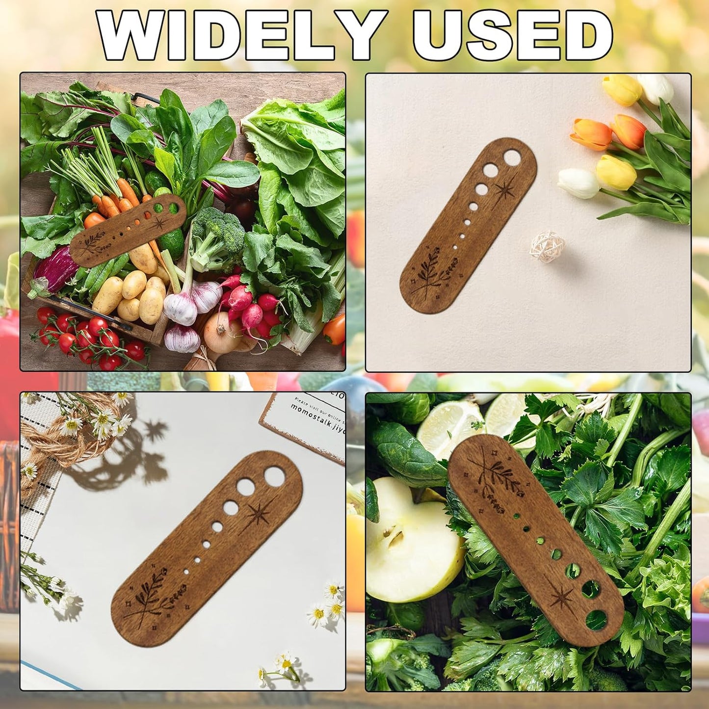 Wooden Vegetable Leaf Separator, Includes Cleaning Brush Pottery Herb Stripper Tool Supplies, Fun Kitchen Gadgets, Exquisite Herb Stripper Bowl Gifts for The Kitchen