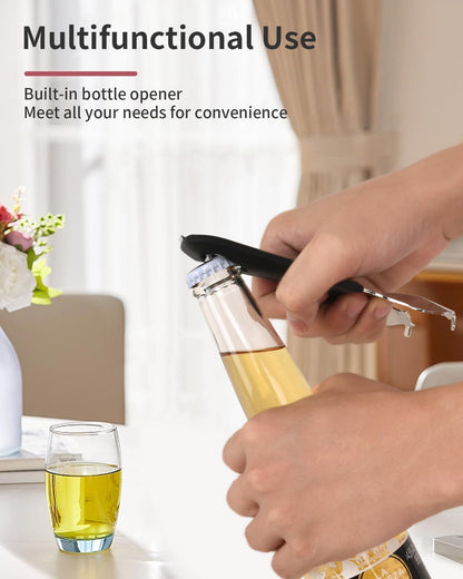 Mason Jar Opener Tool with Soft Touch Handle, for Canning Supplies | No Lid Dents or Damage, Multifunctional Opener Tool, Easy twist removes any jar lid, Built in bottle opener, Built to last