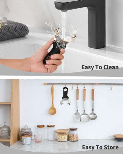 Mason Jar Opener Tool with Soft Touch Handle, for Canning Supplies | No Lid Dents or Damage, Multifunctional Opener Tool, Easy twist removes any jar lid, Built in bottle opener, Built to last