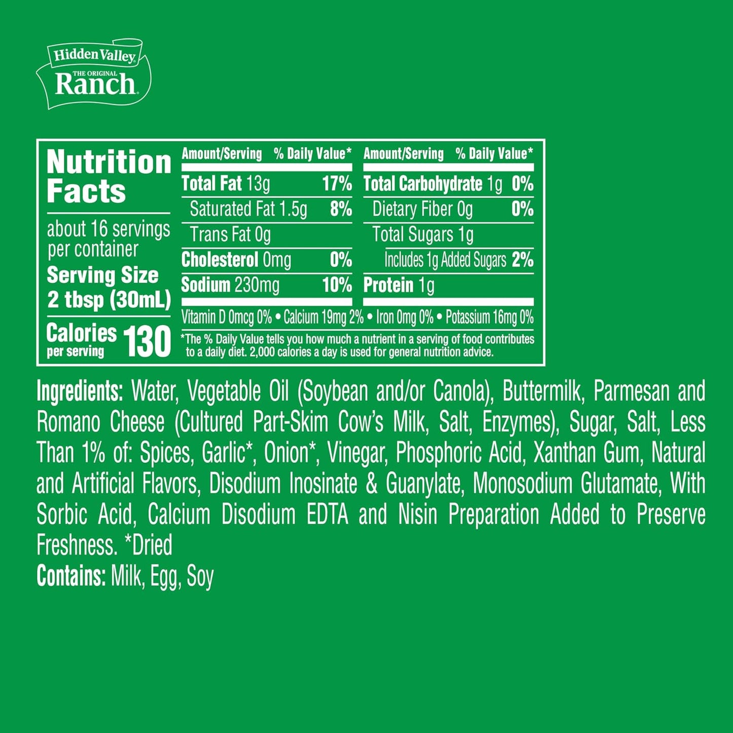 Parmesan Ranch Condiment and Dressing, 16 FZ