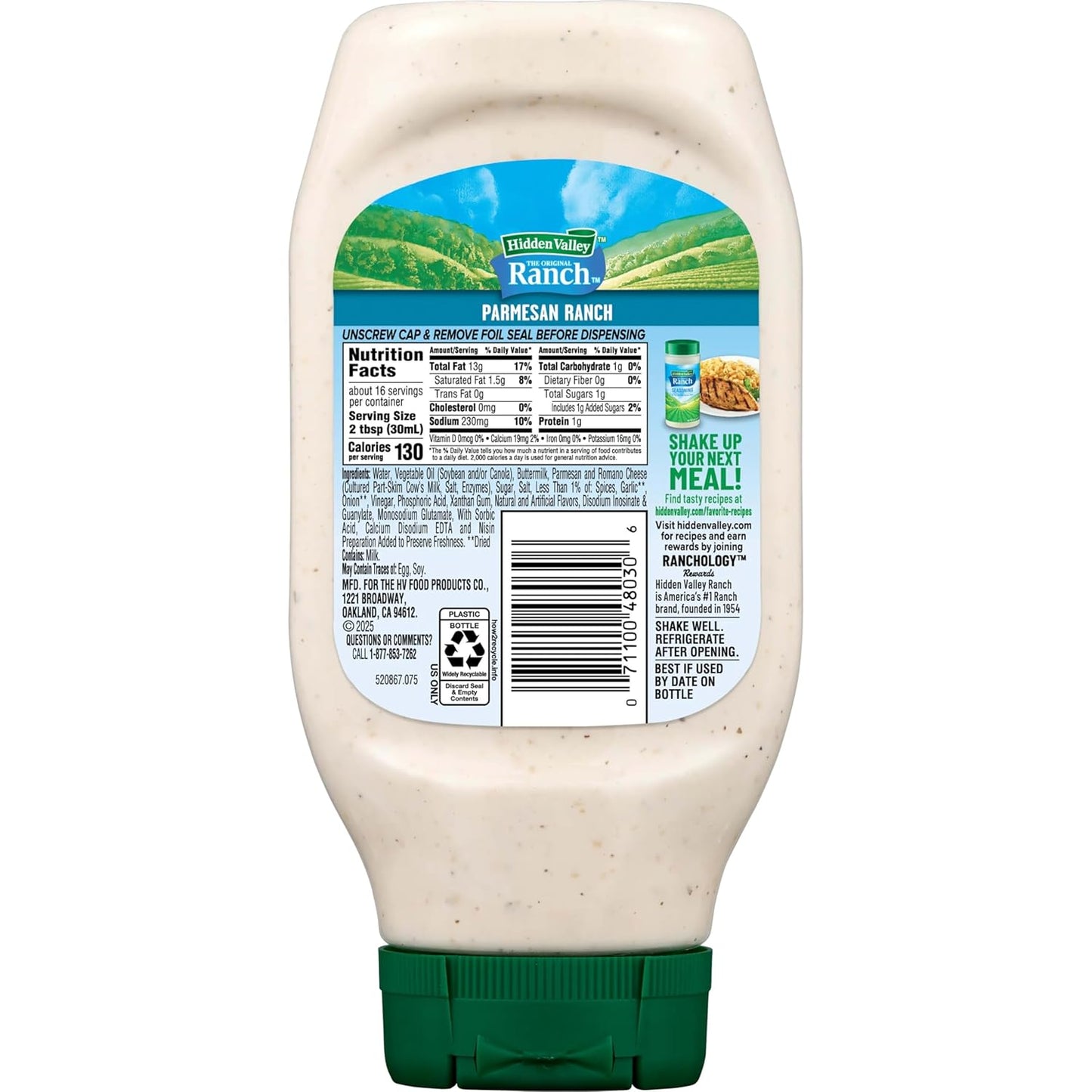 Parmesan Ranch Condiment and Dressing, 16 FZ