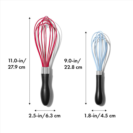 Good Grips 2-Piece Silicone Whisk Set