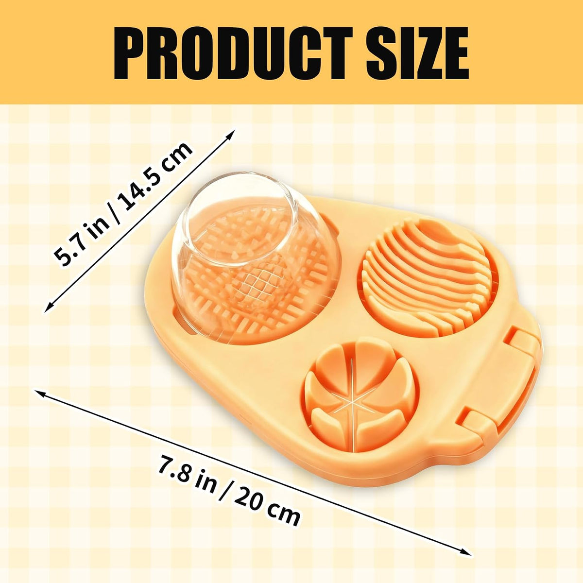 3 in 1 Egg Slicer for Hard Boiled Eggs with Cleaning Brush