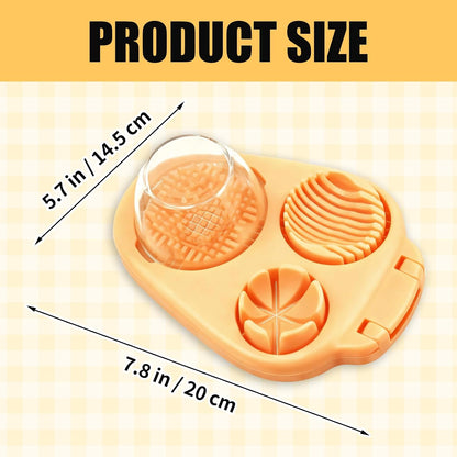 3 in 1 Egg Slicer for Hard Boiled Eggs with Cleaning Brush