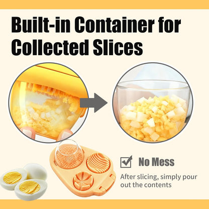 3 in 1 Egg Slicer for Hard Boiled Eggs with Cleaning Brush