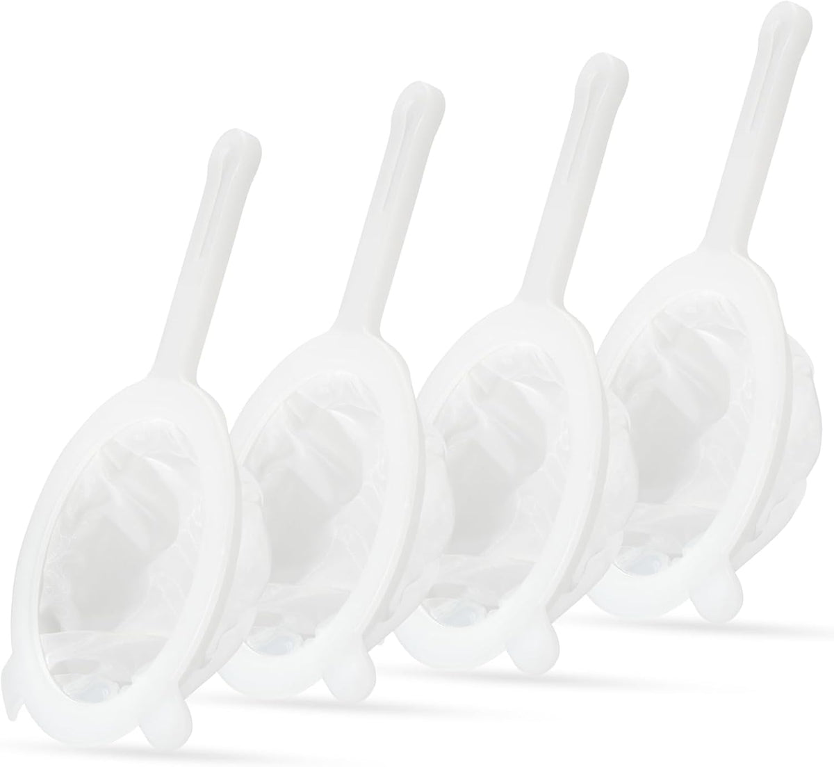 Premium Multi-Mesh Strainer Set, 4 Pack - 100/200/300/400 Mesh, Nylon & Plastic Fine Mesh Sieve for Tea, Coffe, Nut Milk, Juice, Broth, Smoothies, Reusable & Easy to Clean, Durable,Dishwarer Safe