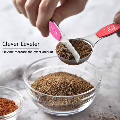 Stainless Steel Measuring Cups and Spoons Set of 16