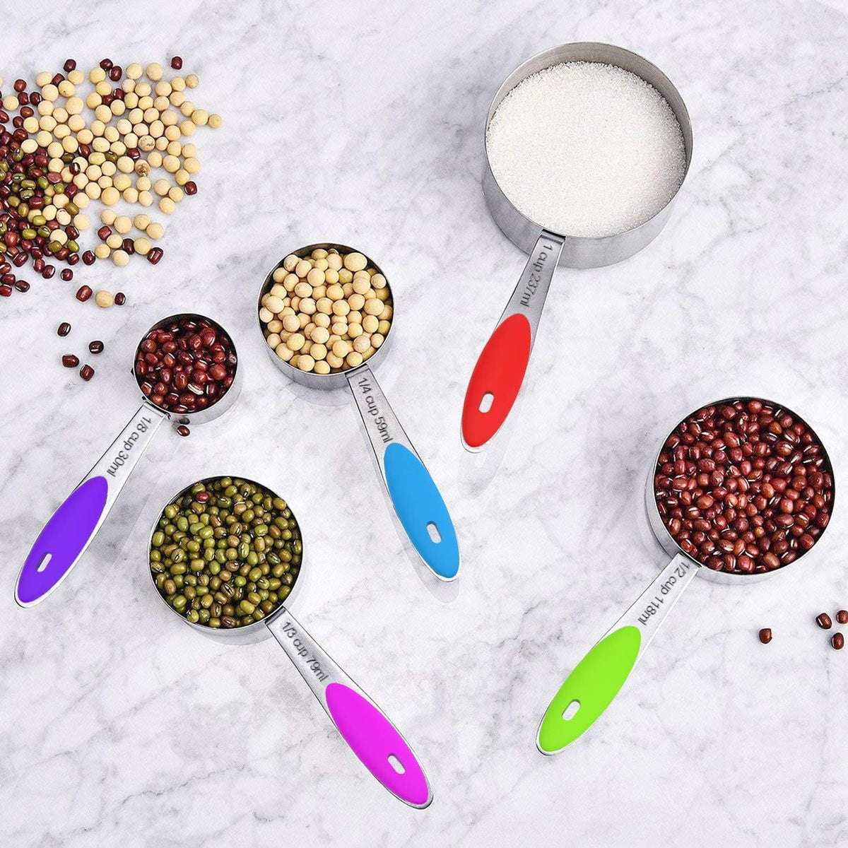 Stainless Steel Measuring Cups and Spoons Set of 16