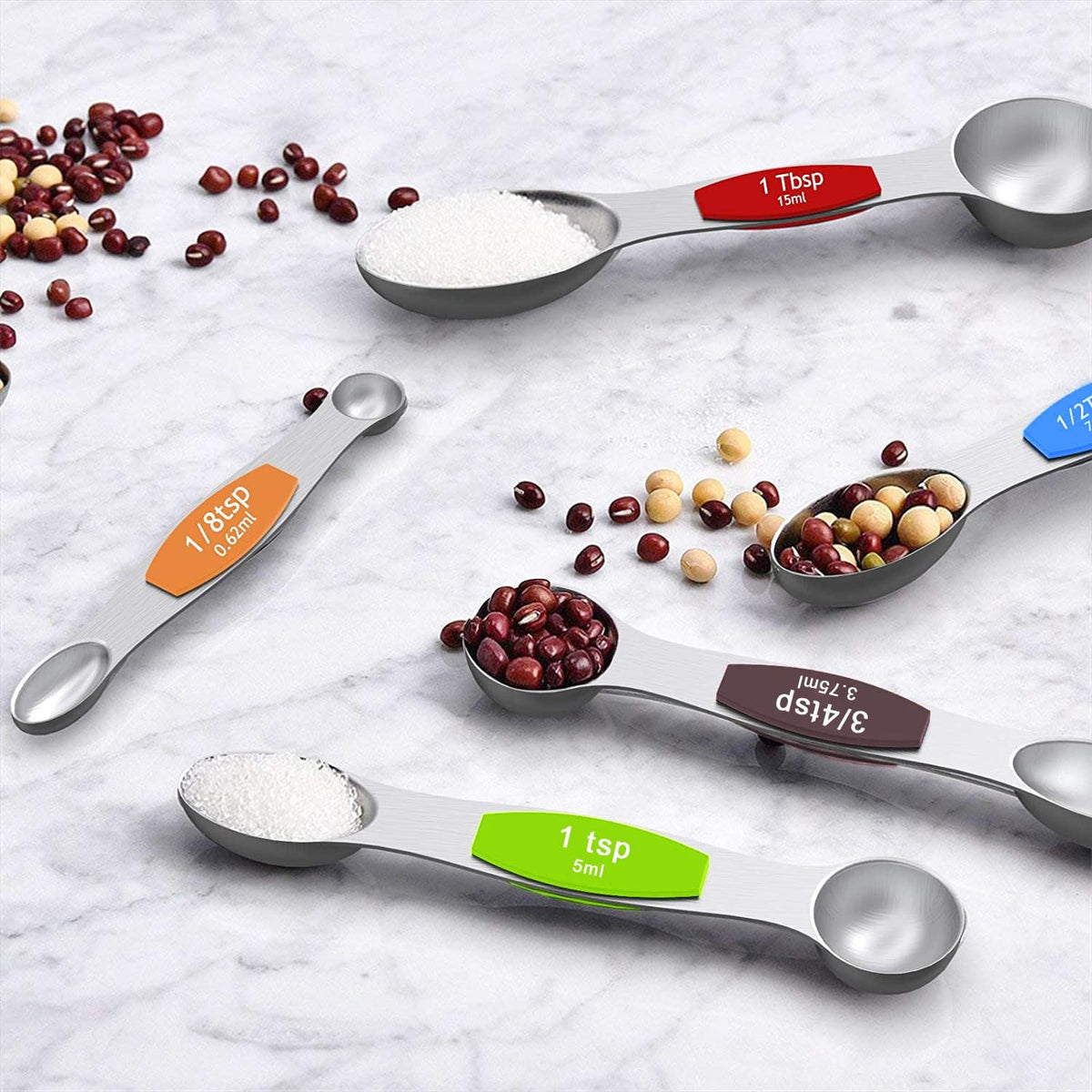 Stainless Steel Measuring Cups and Spoons Set of 16