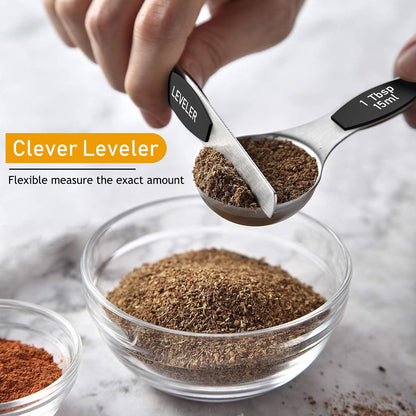 Stainless Steel Measuring Cups and Spoons Set of 16