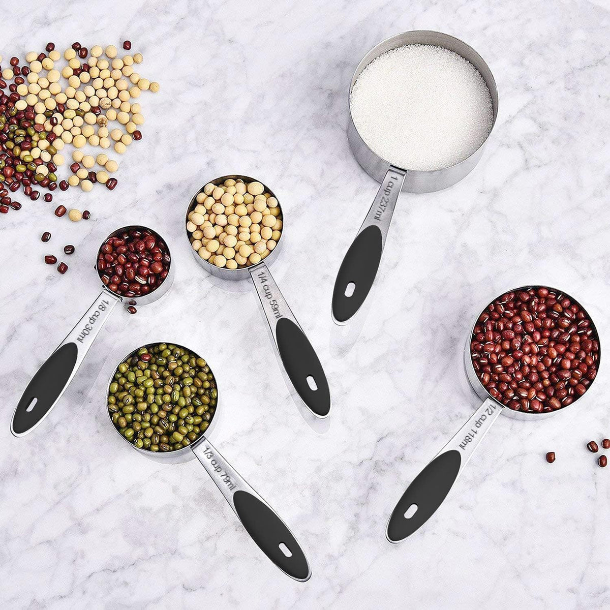 Stainless Steel Measuring Cups and Spoons Set of 16