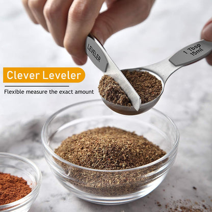 Stainless Steel Measuring Cups and Spoons Set of 16