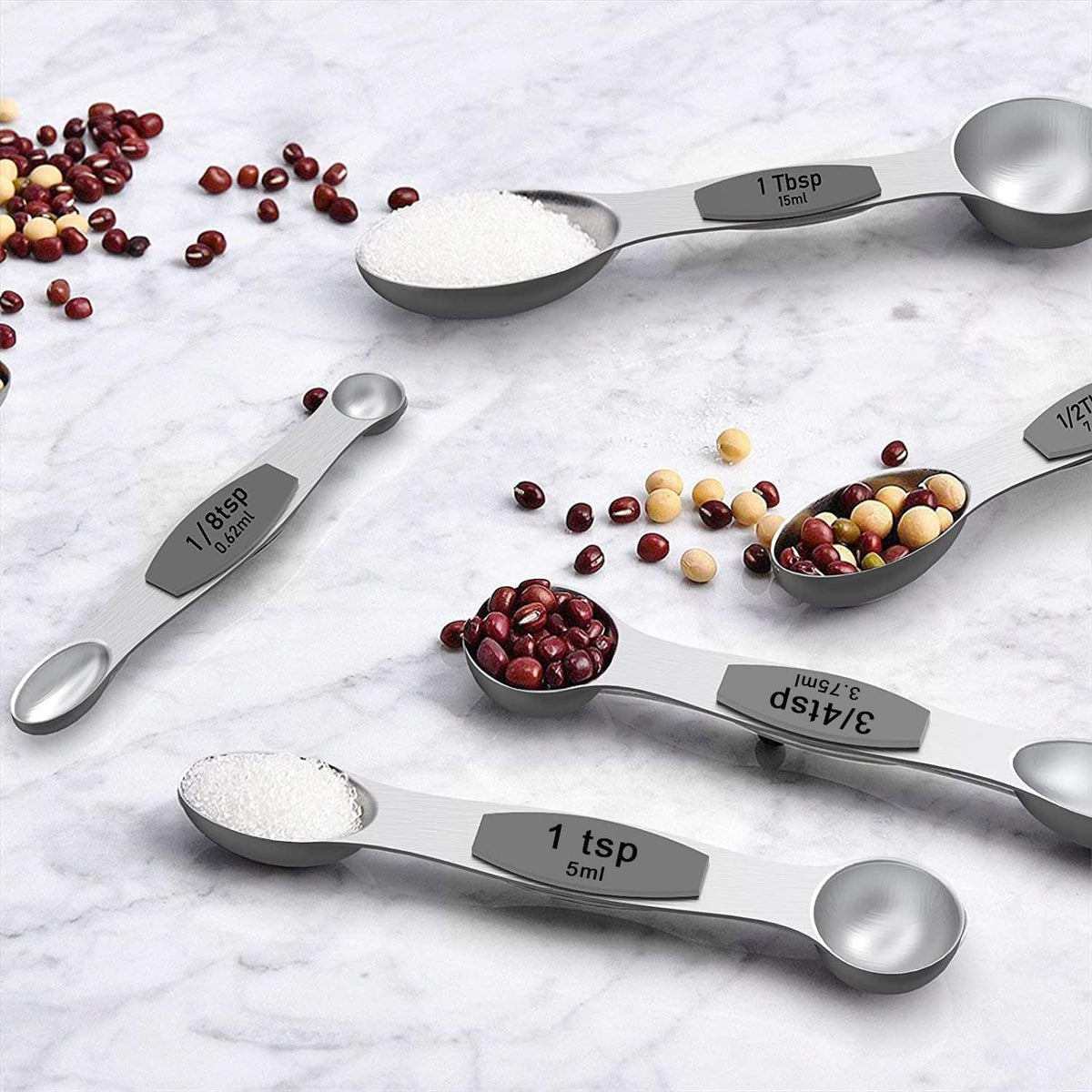 Stainless Steel Measuring Cups and Spoons Set of 16