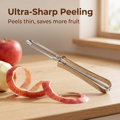 Kitchen vegetable peeler Stainless steel rotary peeler for vegetable and carrot fruit，with ergonomic safety and control handle-Dishwasher Safety