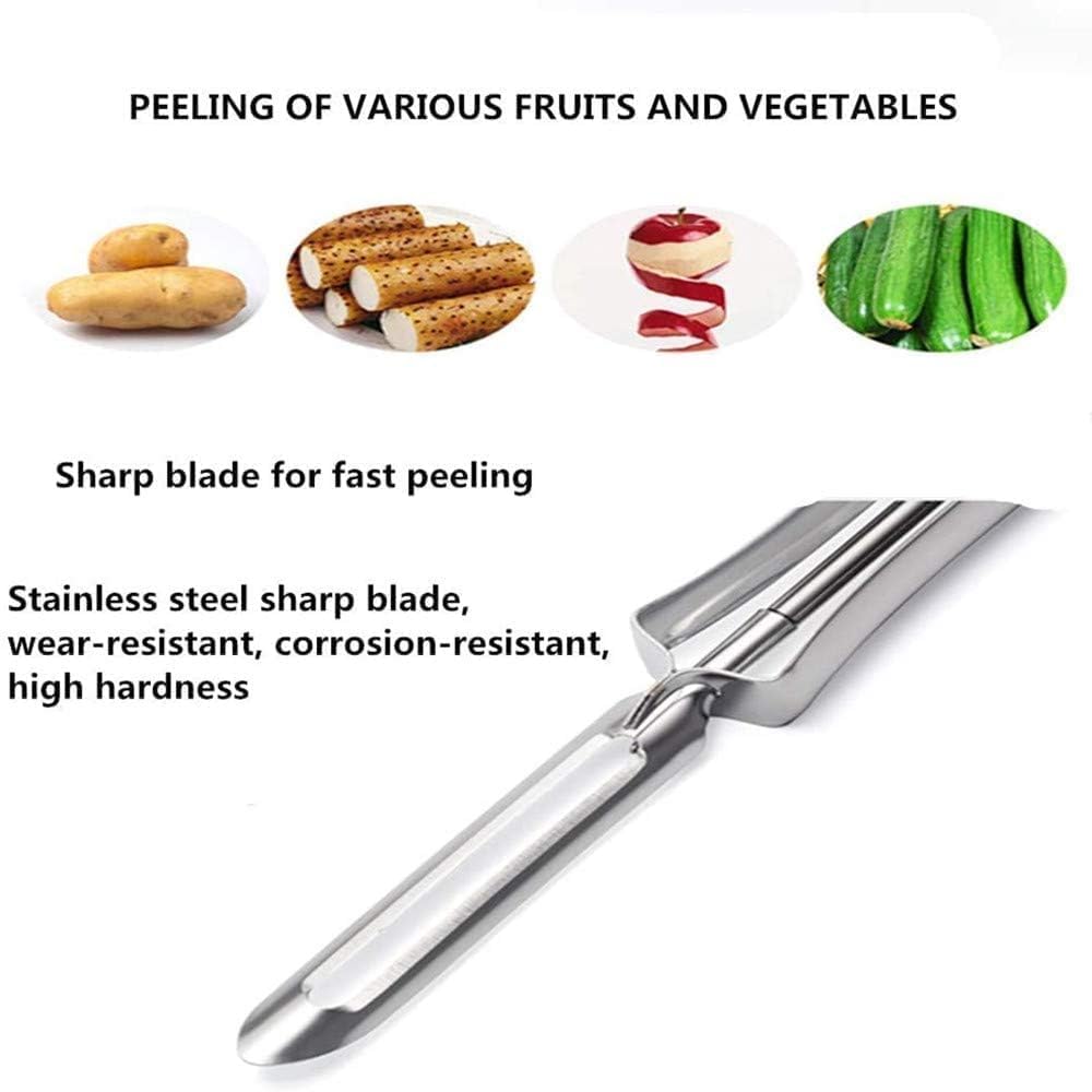 Kitchen vegetable peeler Stainless steel rotary peeler for vegetable and carrot fruit，with ergonomic safety and control handle-Dishwasher Safety