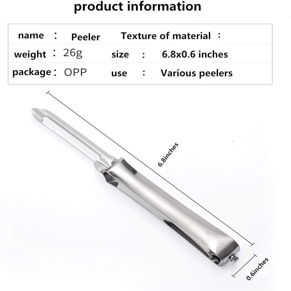 Kitchen vegetable peeler Stainless steel rotary peeler for vegetable and carrot fruit，with ergonomic safety and control handle-Dishwasher Safety