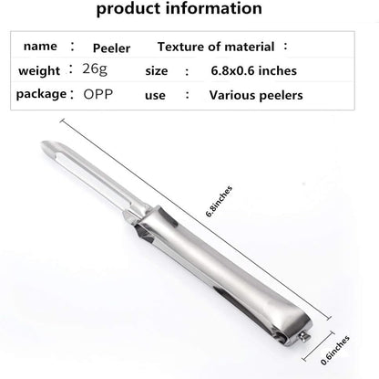 Kitchen vegetable peeler Stainless steel rotary peeler for vegetable and carrot fruit，with ergonomic safety and control handle-Dishwasher Safety