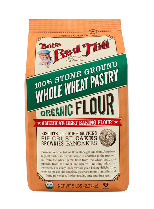 Organic Pastry Flour Whole Wheat 5 lb, 80 Ounce