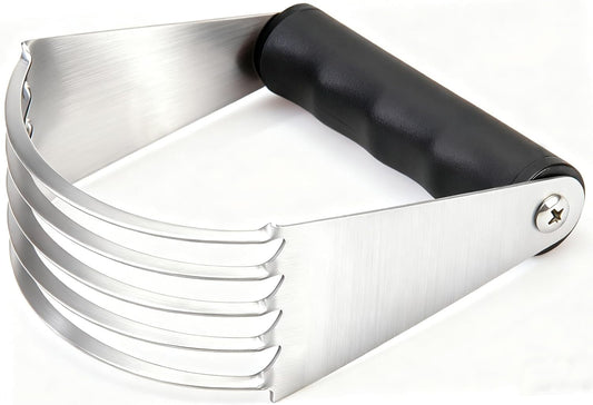 Dough Blender - Pastry Cutter Stainless Steel Butter Cutter, Pastry Blender for Easy Mixing, Pasta, Pie Crusts, Cake, Biscuits Baking Tools (Black)