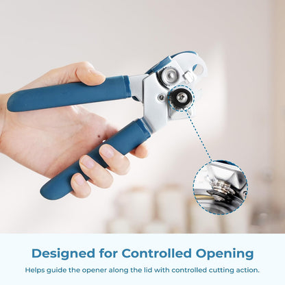 Vegetable Peeler, Stainless Steel Y-Peeler with Sharp Swivel Blade, Premium Zinc Alloy Construction, Ergonomic TPE Non-Slip Grip Handle, Blue