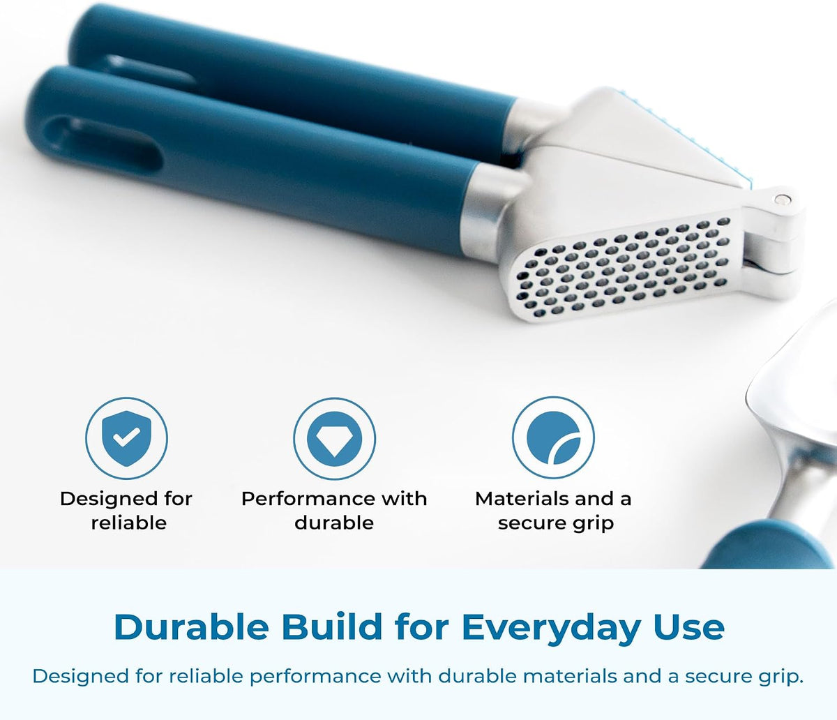 Vegetable Peeler, Stainless Steel Y-Peeler with Sharp Swivel Blade, Premium Zinc Alloy Construction, Ergonomic TPE Non-Slip Grip Handle, Blue