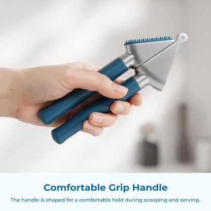 Vegetable Peeler, Stainless Steel Y-Peeler with Sharp Swivel Blade, Premium Zinc Alloy Construction, Ergonomic TPE Non-Slip Grip Handle, Blue