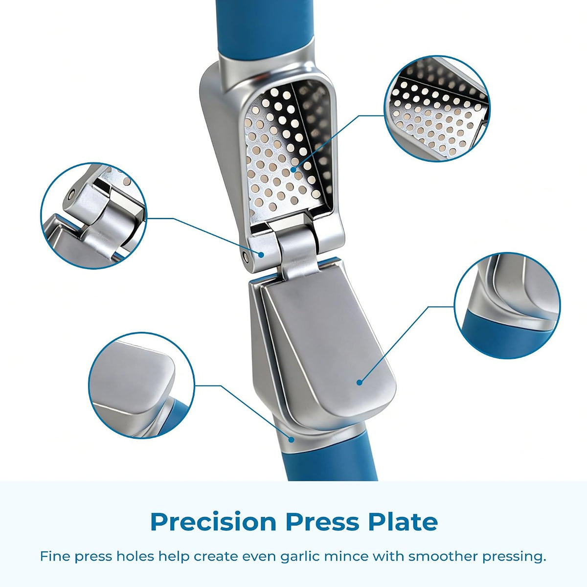 Vegetable Peeler, Stainless Steel Y-Peeler with Sharp Swivel Blade, Premium Zinc Alloy Construction, Ergonomic TPE Non-Slip Grip Handle, Blue