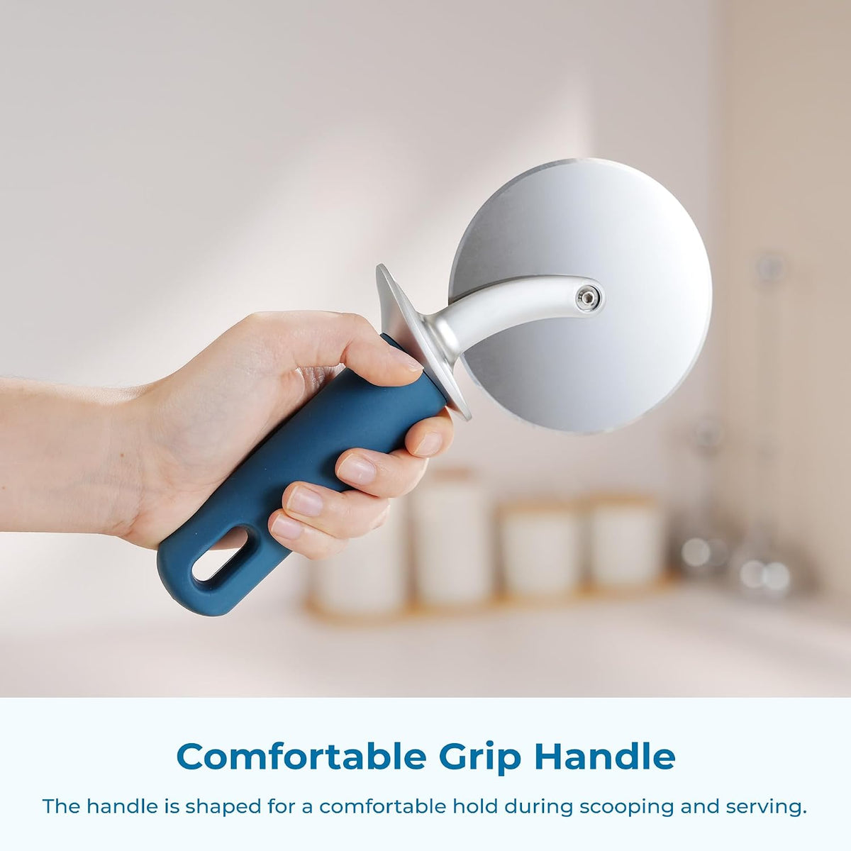 Vegetable Peeler, Stainless Steel Y-Peeler with Sharp Swivel Blade, Premium Zinc Alloy Construction, Ergonomic TPE Non-Slip Grip Handle, Blue