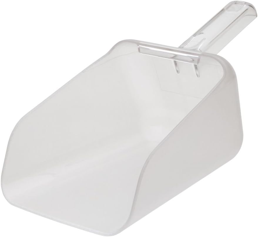 Commercial Products Bouncer Contour Scoop for Ingredient Bins, 64-Ounce, Clear, Restaurant/Kitchen Food Service Supplies for Ice/Animal Feed/Grains/Sand