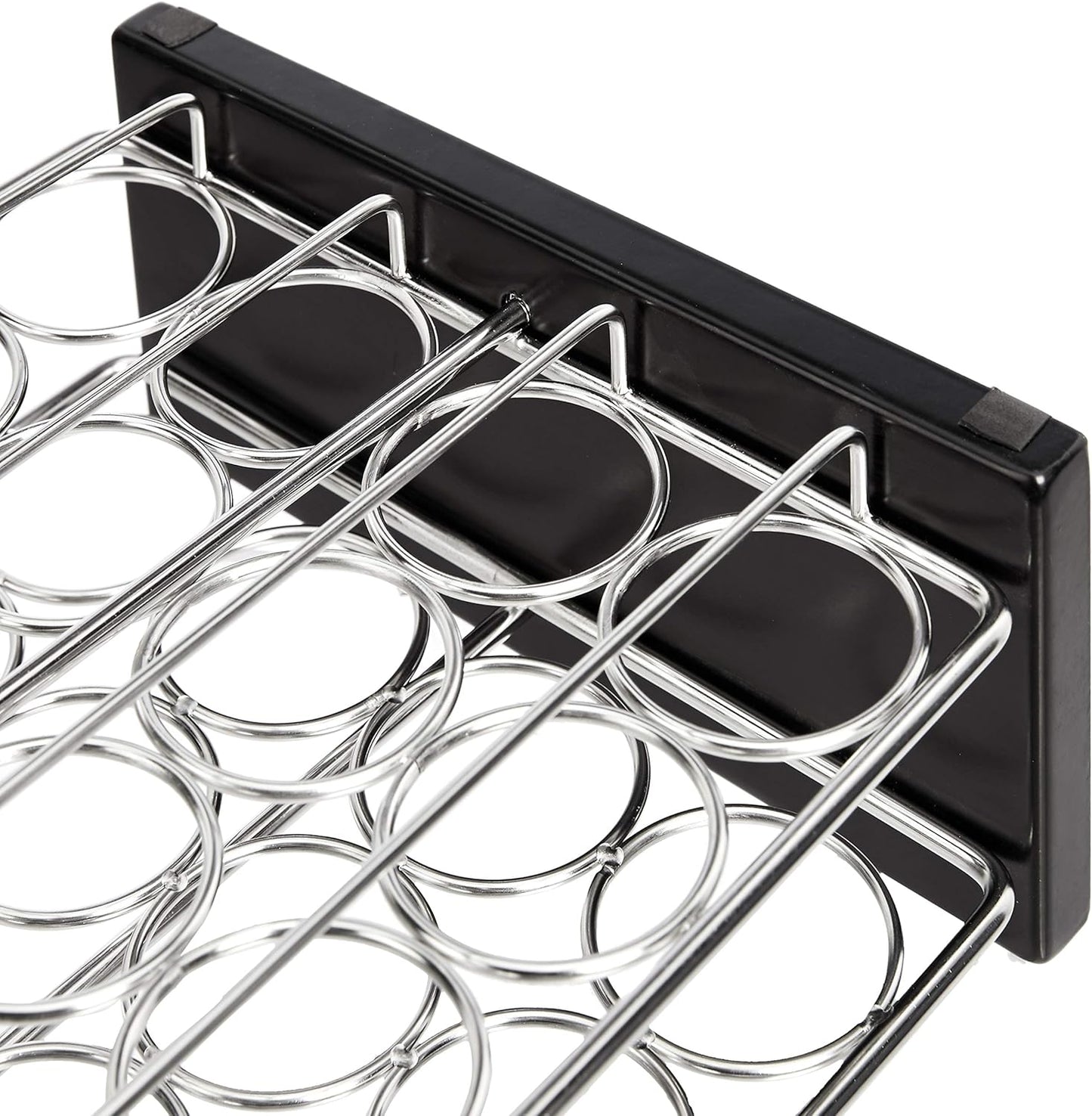 20 Jars Spice Rack Organizer, Space-Saving Kitchen Organizer with Glass Spice Jars, Sturdy, Silver