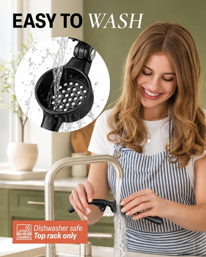 Large Premium Garlic Press Set - Bigger Bowl for Bigger Garlic - Rust Proof Garlic Mincer Tool - Easy-Squeeze, Easy-Clean Silicone Garlic Peeler & Brush (Silver)