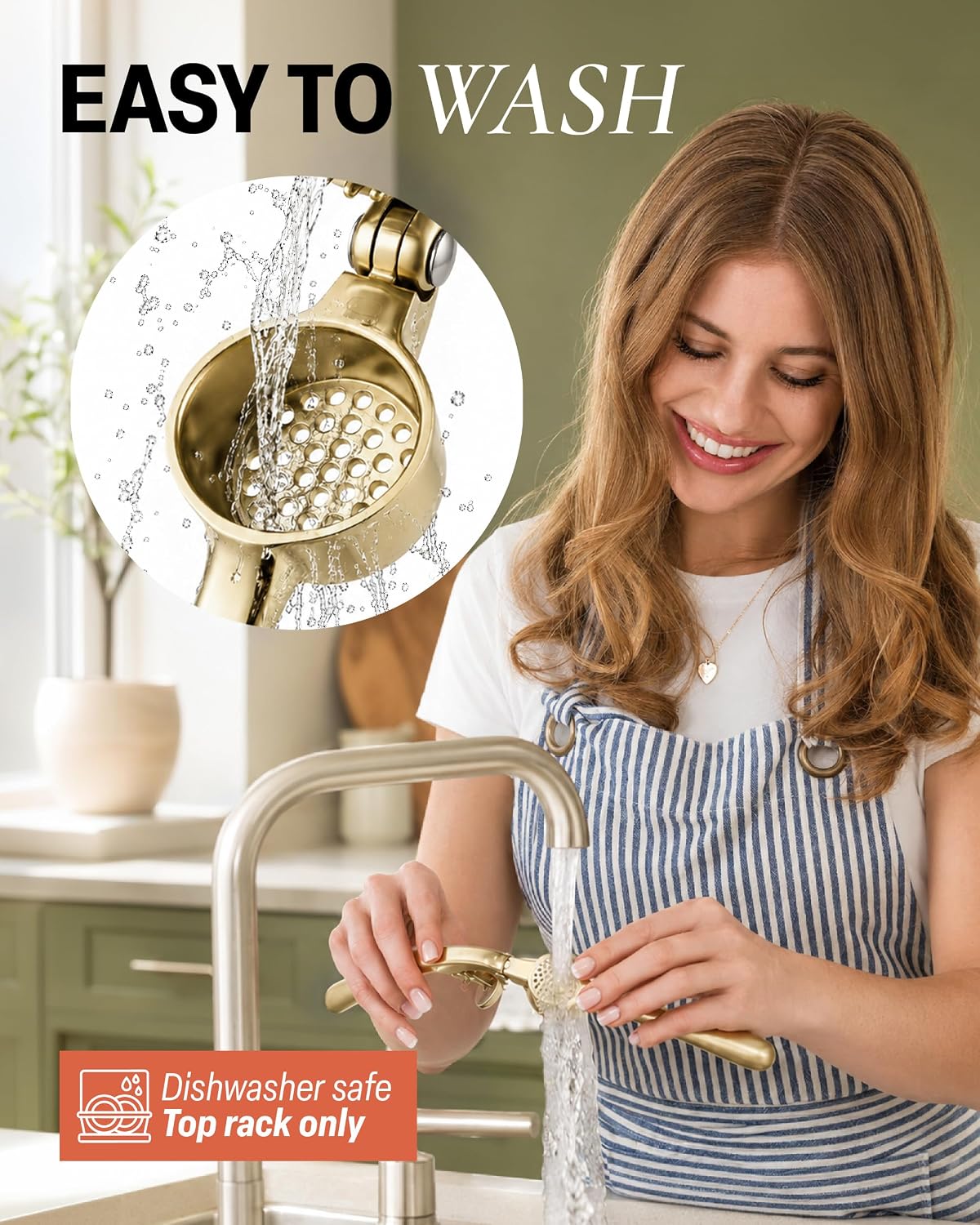 Large Premium Garlic Press Set - Bigger Bowl for Bigger Garlic - Rust Proof Garlic Mincer Tool - Easy-Squeeze, Easy-Clean Silicone Garlic Peeler & Brush (Silver)