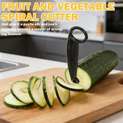 Spiral Cutter For Veggies,Spiral Potato Cutter,Potato Spiral Cutter,Kitchen Spiral And V-Shaped Tools, Fruits And Vegetable Carving Knife, Manual Screw Peelers Dining Tooling