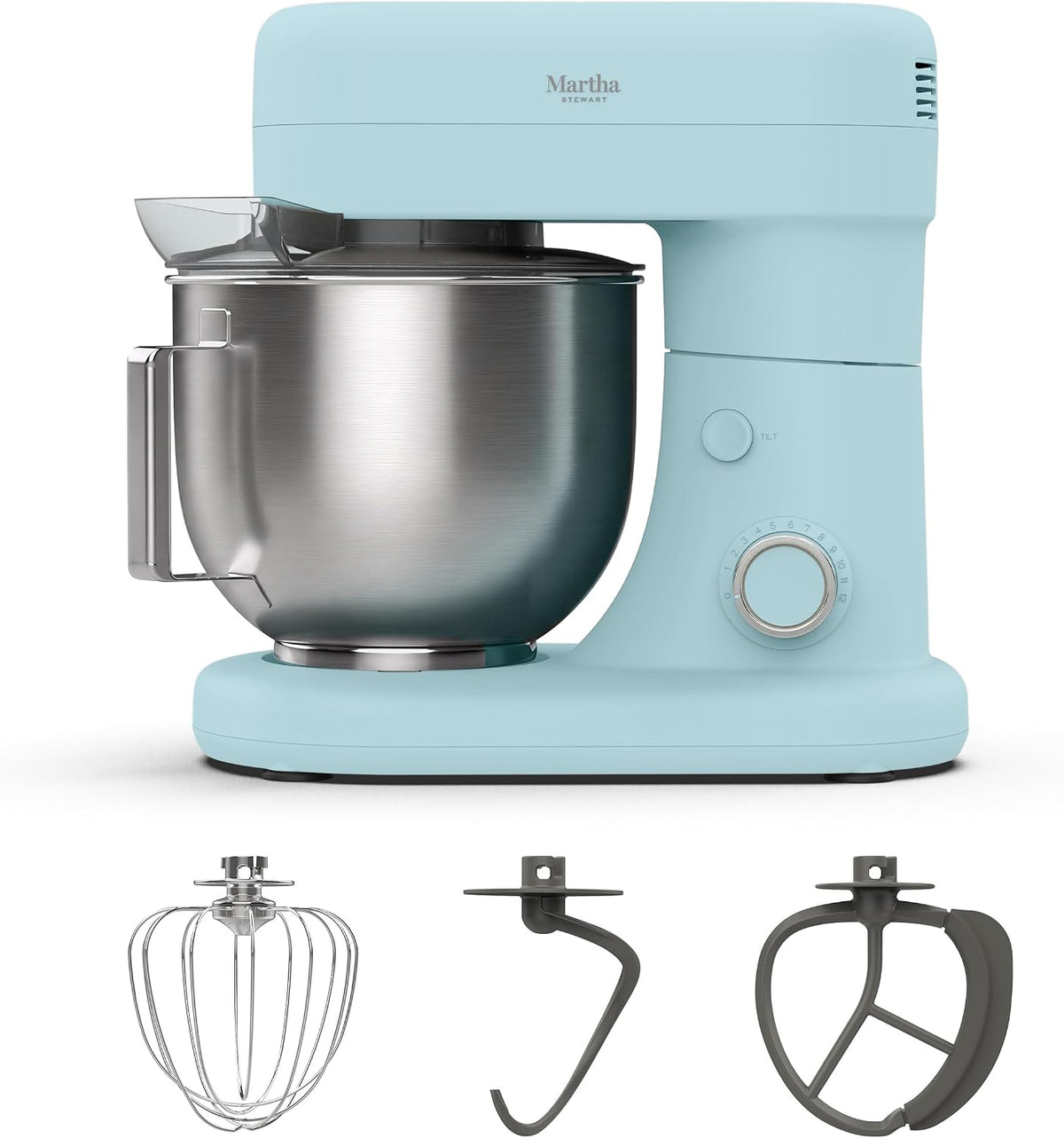 5.3QT Tilt Head Stand Mixer, 12 Speeds, Stainless Steel Bowl