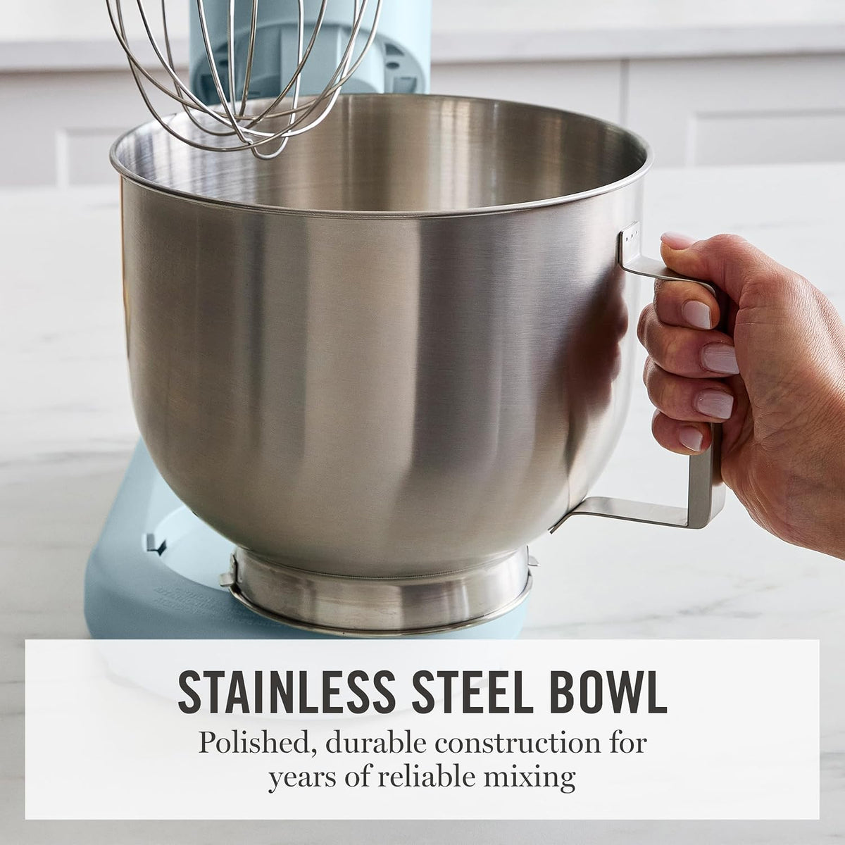 5.3QT Tilt Head Stand Mixer, 12 Speeds, Stainless Steel Bowl