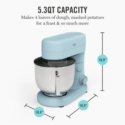 5.3QT Tilt Head Stand Mixer, 12 Speeds, Stainless Steel Bowl