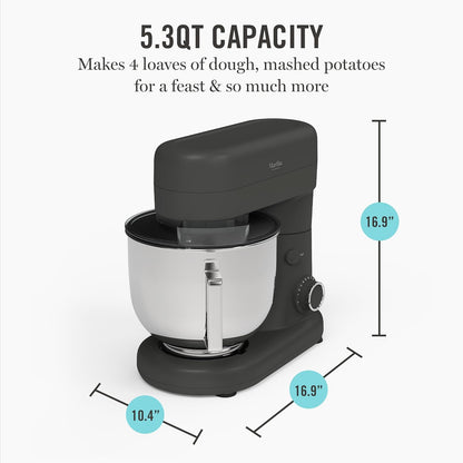 5.3QT Tilt Head Stand Mixer, 12 Speeds, Stainless Steel Bowl