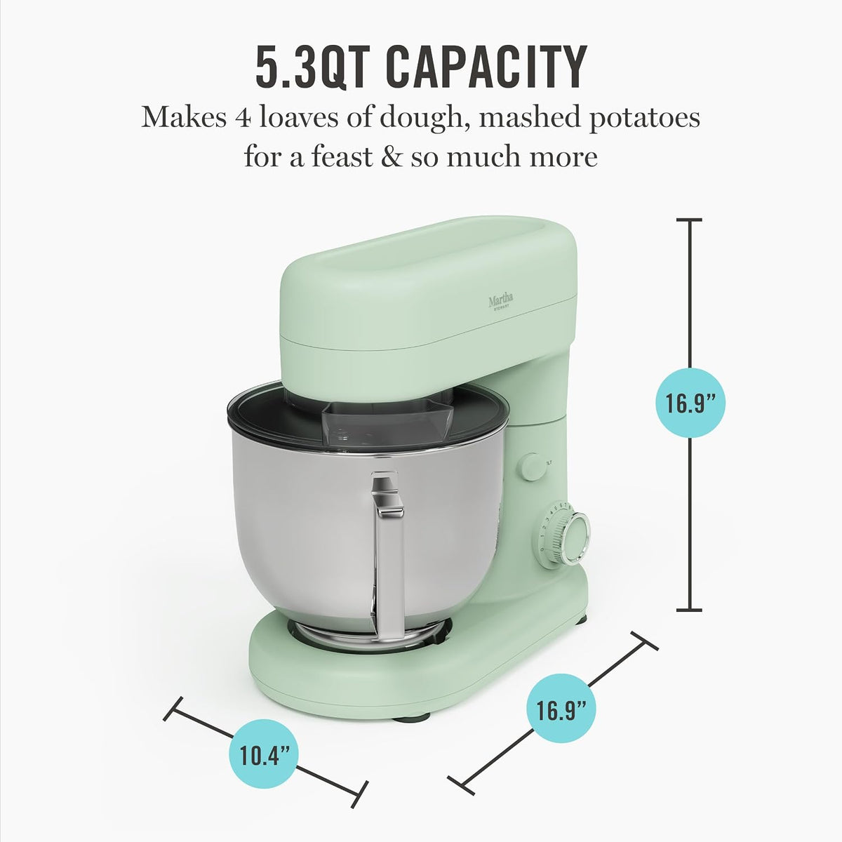 5.3QT Tilt Head Stand Mixer, 12 Speeds, Stainless Steel Bowl